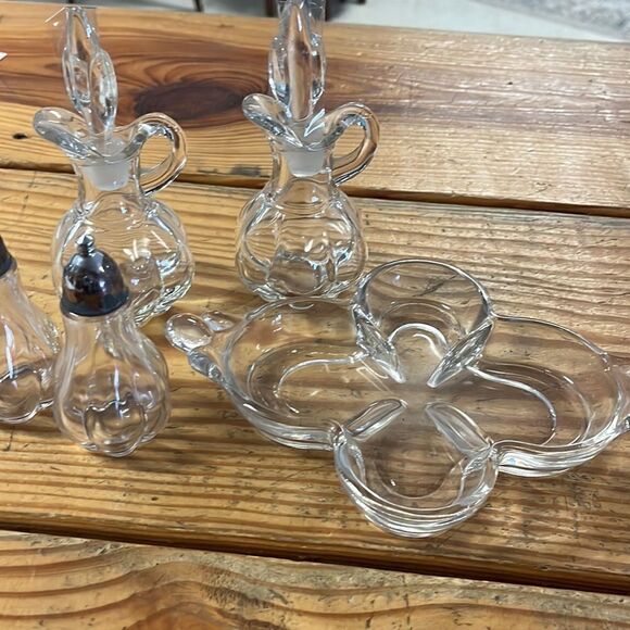 Crystal cruet set  - Picture 4 of 6